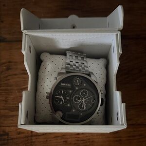 Diesel Black and Silver Multifunction Watch